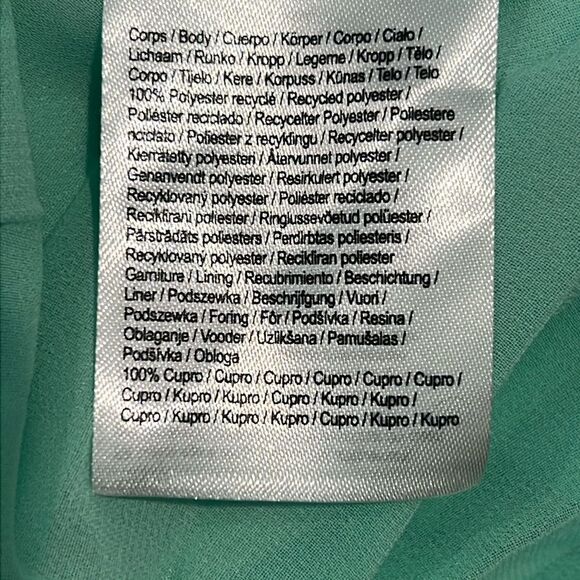 NWT AMUR MIMI HALTER NECK FRILL MINI DRESS Miami Sky Size 0 - Picture 15 of 16